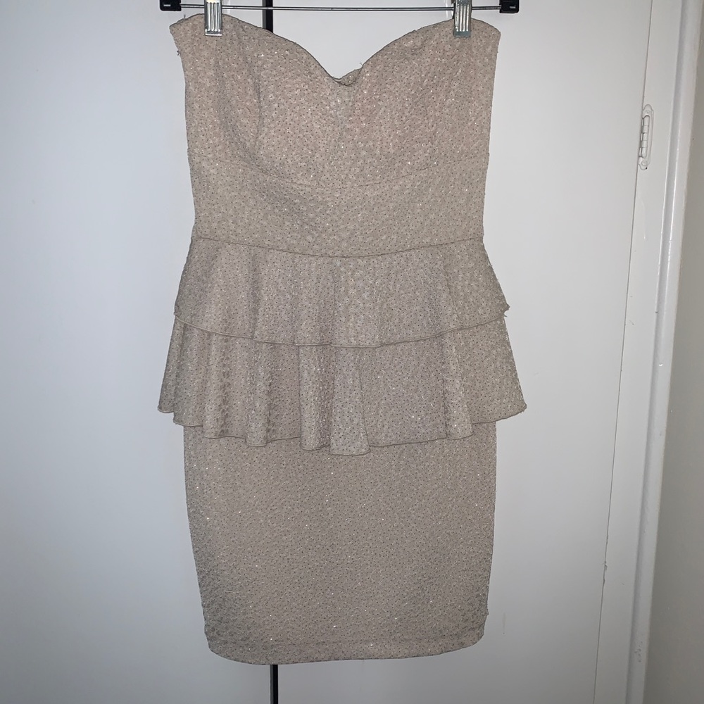 Cream Mini Cocktail Dress